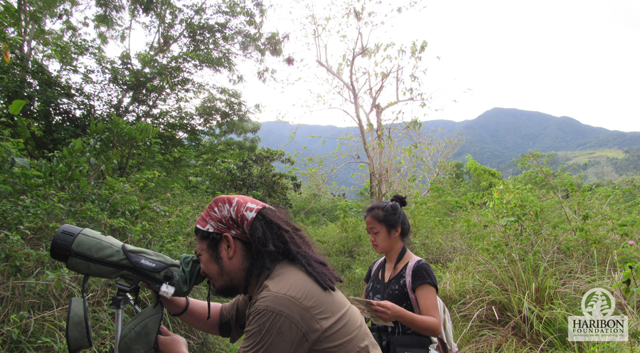 09082016 J Kahlil Panopio and Maria Clarissa Manalastas during a birdwatch on mt mingan